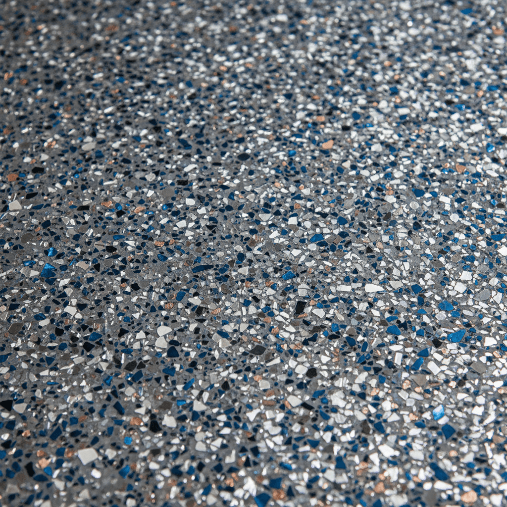 Decorative epoxy coating texture detail